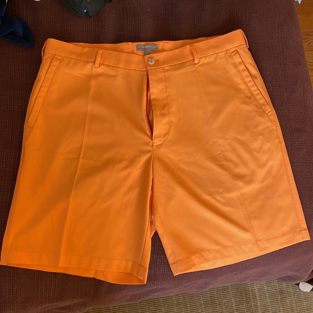 Peter Milar Plain Front Wicking Golf Shorts